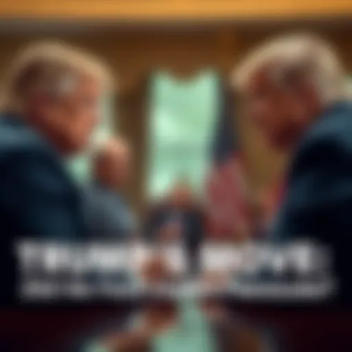 Donald Trump engaging in a serious discussion with advisors, showing signs of contemplation over his decisions.