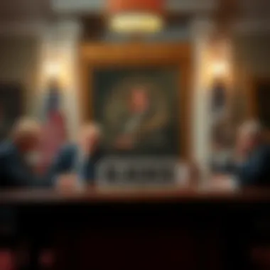 Trump Administration Blocks G7 Access A visual representation of the Trump administration denying G7 nations access to the Fable project, showing a distressed group of leaders at a table with a blocked sign in front of them.