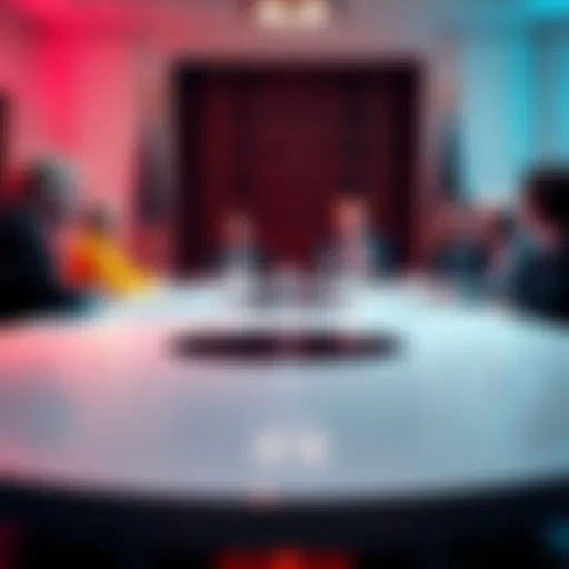 Trump Administration and OpenAI Discussion Meeting representation between Trump administration officials and OpenAI executives discussing a potential stake in the company