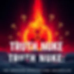 Truth Nuke Revelations Illustration of a nuclear symbol surrounded by question marks, representing shocking truths and societal implications.