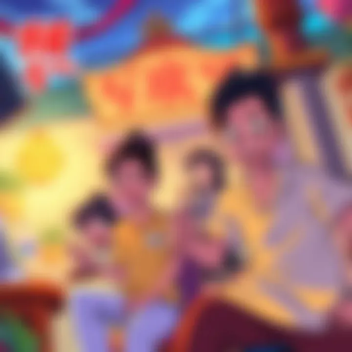A vibrant comic panel showcasing characters in a lively renovation adventure, filled with bright colors and dynamic expressions.