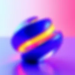 Illustration of a 3D object displaying a two-color shader effect with distinct shades