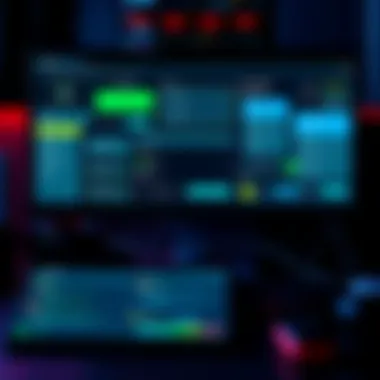 A collection of UI components displayed on a computer screen, highlighting interactive buttons and lists designed for Godot 4 integration.