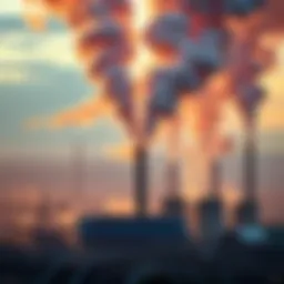 A graphic showing planned datacentres in the UK with smoke rising, representing high carbon emissions, alongside a logo of ExxonMobil for comparison.