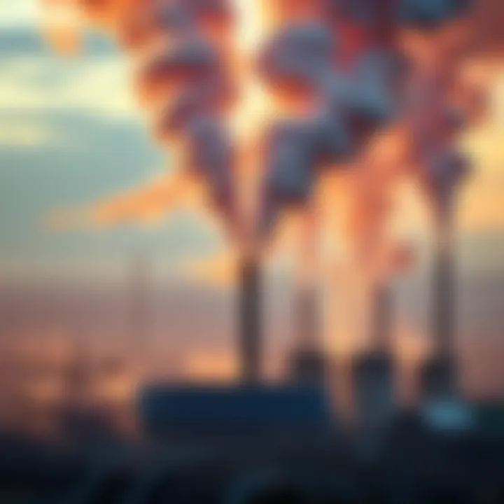 A graphic showing planned datacentres in the UK with smoke rising, representing high carbon emissions, alongside a logo of ExxonMobil for comparison.