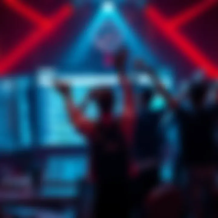A visual representation of UK publishers celebrating their right to opt out of AI search features from Google, with a backdrop of a computer screen displaying search results.