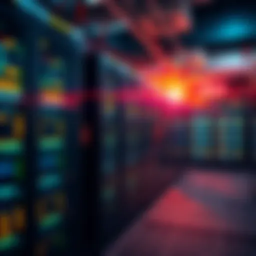 A powerful supercomputer running with British chip technology, symbolizing advancements in technology for the UK.