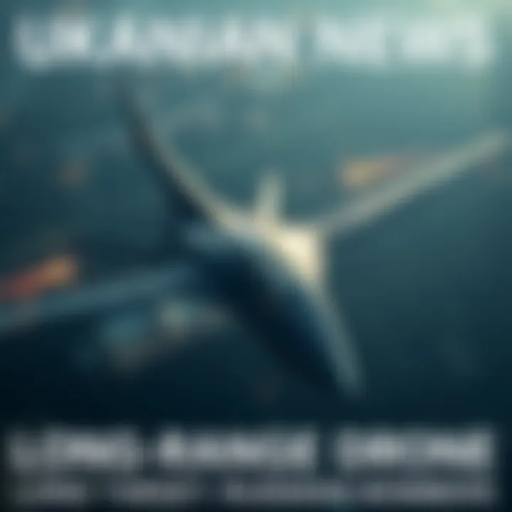 A sleek long-range drone designed by Ukraine, showcasing a flying-wing shape, representing advanced defense technology against threats.