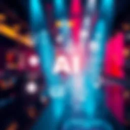 A graphic showing basic AI concepts with icons representing data, prompts, and responses in a simple layout.