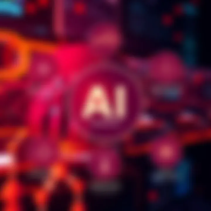 A simple graphic illustrating key terms in AI like Machine Learning, Generative AI, and LLMs with symbols and icons for each term