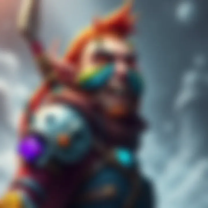 A colorful and imaginative D&D character created with ChatGPT, showcasing creativity with vibrant armor and accessories.