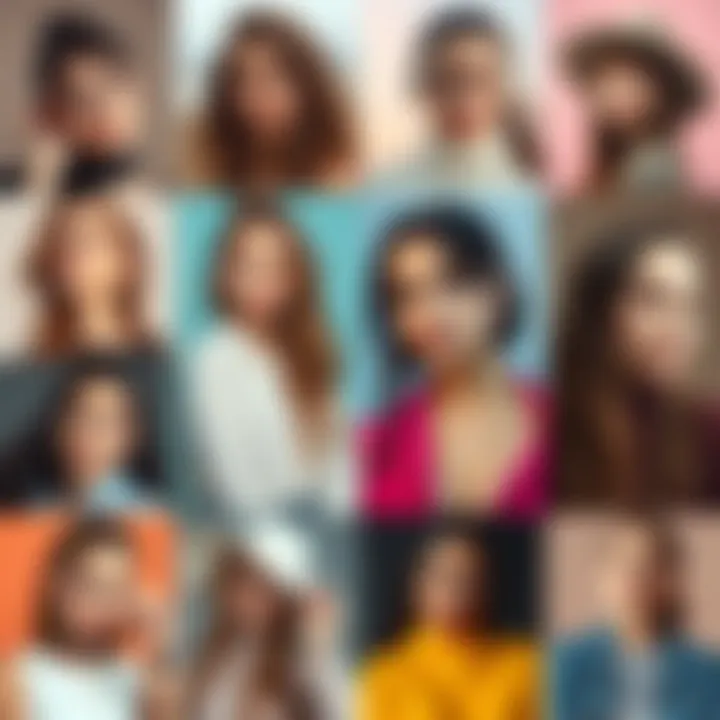 A vibrant collage featuring 14 girls, each displaying a distinct style, encouraging viewers to rate and comment on their favorites
