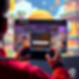 A gamer excitedly checks the Unity Asset Store for this week's free asset, showcasing a vibrant and engaging game environment, with a promotional code displayed on the screen.