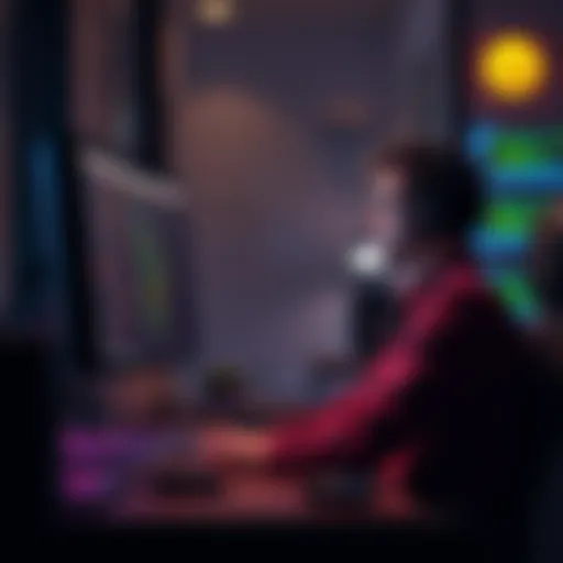 Unity Scripting Troubleshooting A person sitting at a computer, looking frustrated while reviewing Unity scripts and video tutorials