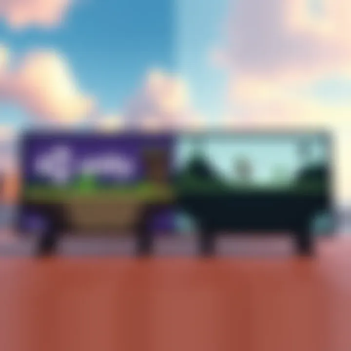 A split screen showing Unity on one side and Godot on the other, each displaying a simple 2D game scene, highlighting their features for indie developers.