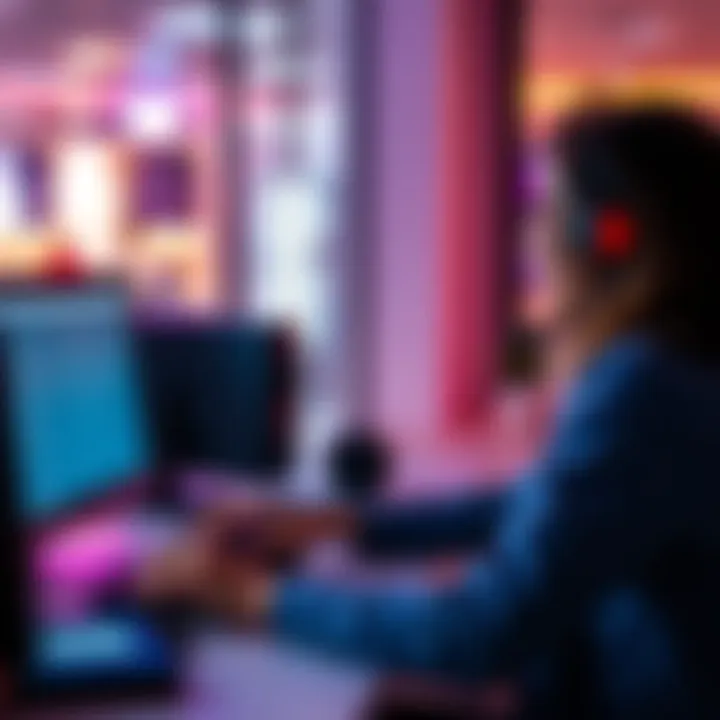 A person excitedly using a computer to access Typsy with an invitation code.