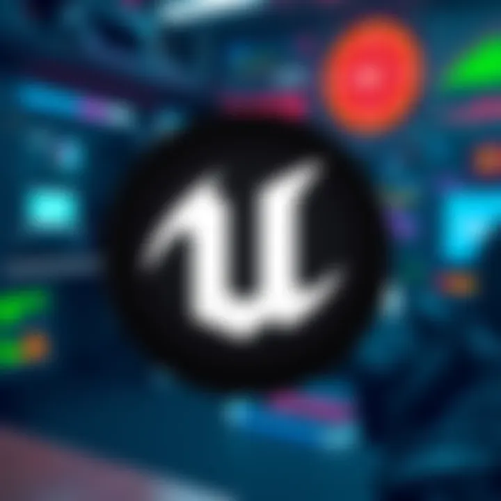 The logo of Unreal Engine 5.8 displayed on a game development background