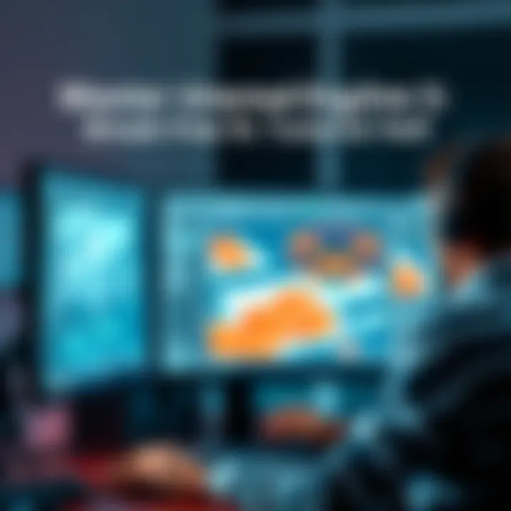 Person working on a computer screen displaying Unreal Engine 5 interface, with design elements and tools visible