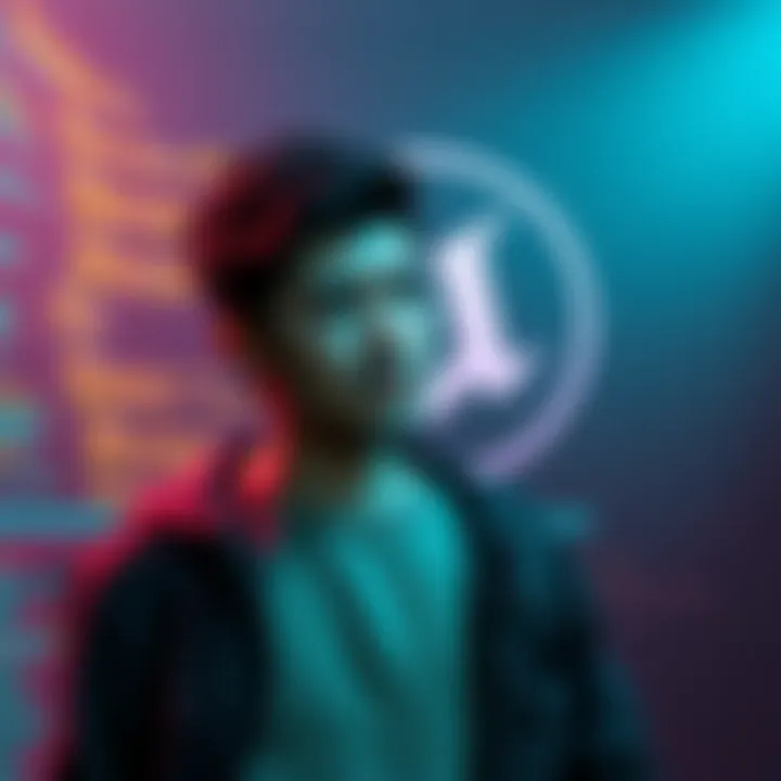 A graphic showing a developer concerned about the removal of visual scripting in Unreal Engine 6, with a backdrop of coding elements and the Unreal Engine logo.