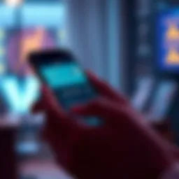 A person adjusting volume settings on a smartphone using an assistive app, highlighting accessibility features