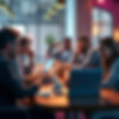 People discussing GPT-5.3's humor issues at a table with laptops and coffee