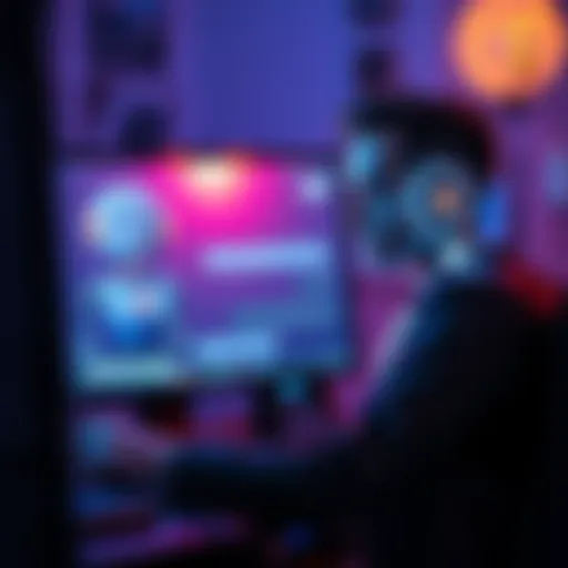 User looking confused while chatting with a bot on a computer screen, showing unclear responses