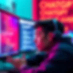 A person looks puzzled at a computer screen displaying confusing text from ChatGPT.