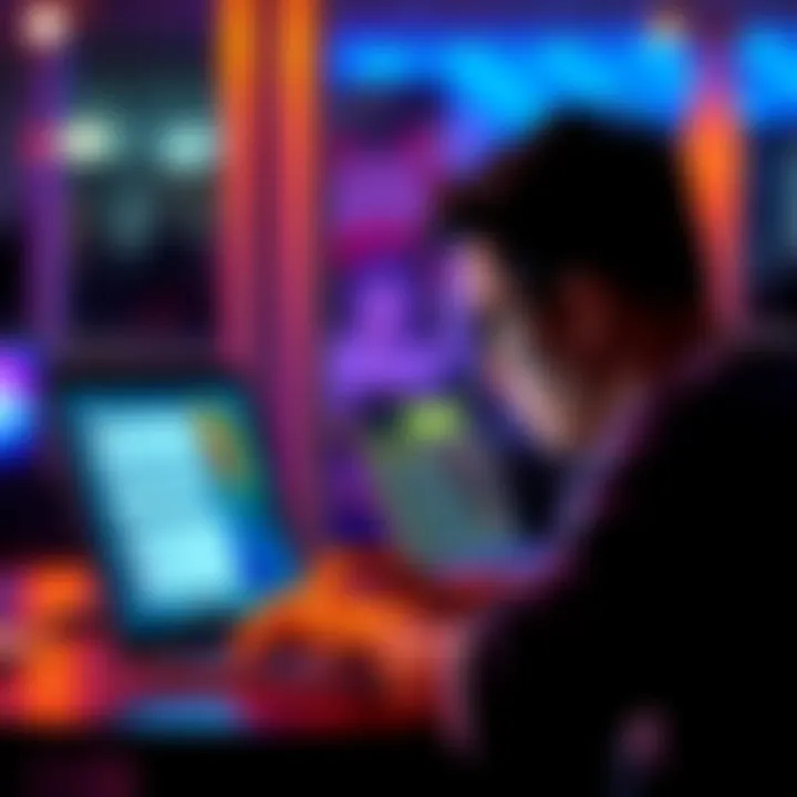 A person looking at a laptop screen showing a chat app, with a worried expression as they delete chat history.