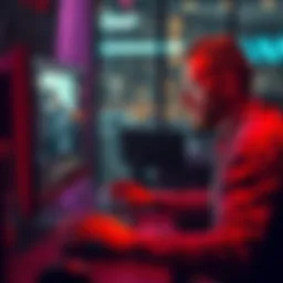 A person working on a computer, adjusting an image on Flux 2 Klein software with focused expression