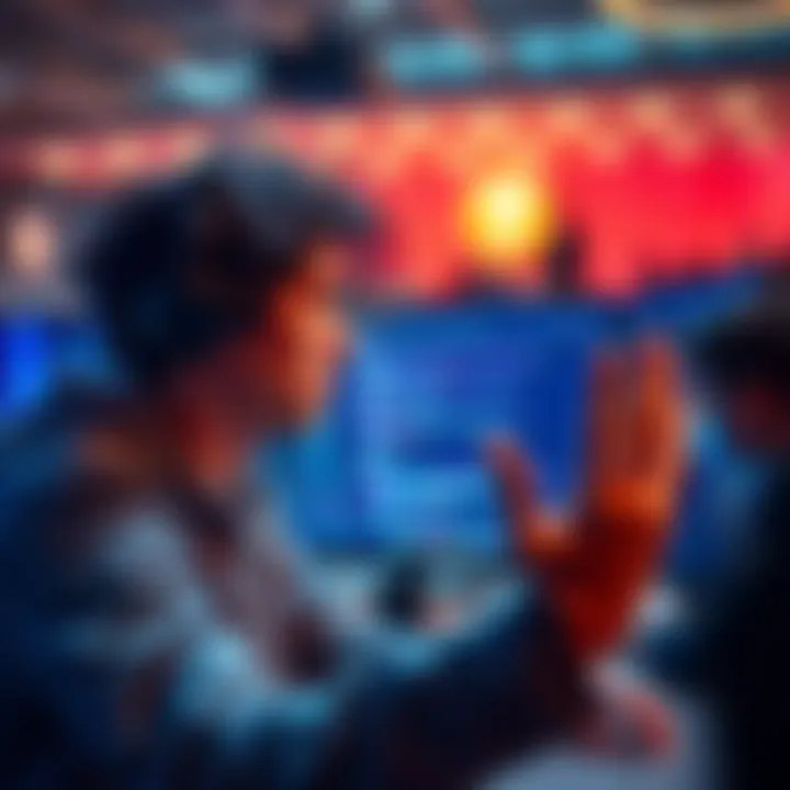 A person looking frustrated while reading comments on a computer screen, with a farewell gesture towards the audience