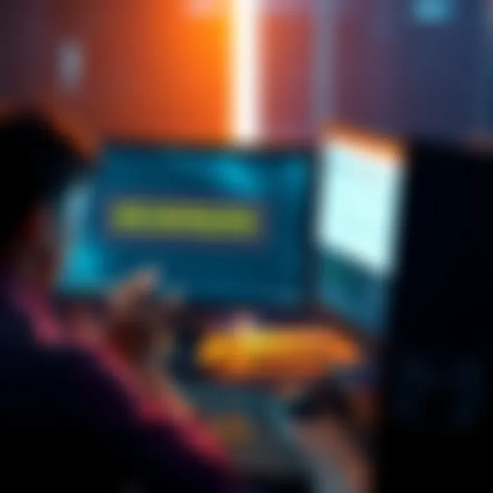 A person looking frustrated at a computer with a message indicating lost access to features due to a subscription downgrade.