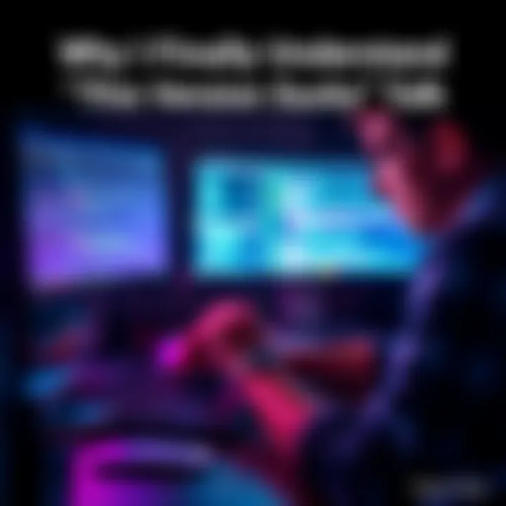 A person looking frustrated while typing on a computer with software errors on the screen