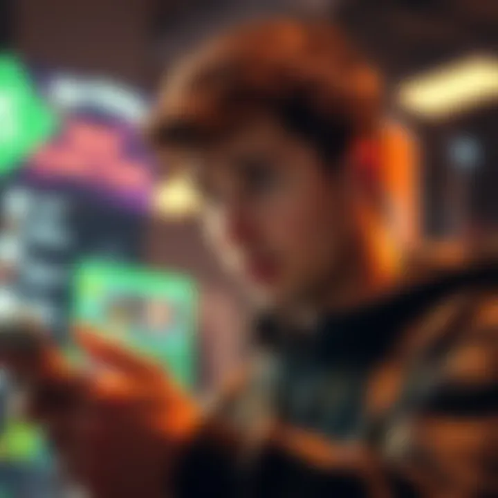 A person looking confused while checking a digital platform, asking about credit limits for responses in a game setting.