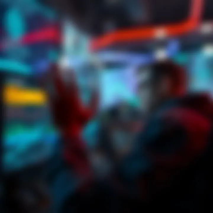 A person frustrated while trying to scroll through prompts on a screen