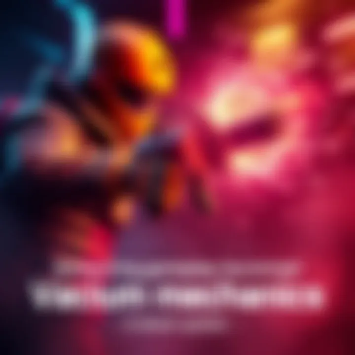 Character using enhanced vacuum tool with vibrant sound waves and visual effects around it