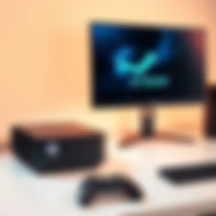 A Valve Steam Machine alongside a gaming monitor and controller, representing the shift towards PC-like pricing in gaming