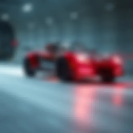 A vehicle model in Unreal Engine showcasing speed and acceleration settings