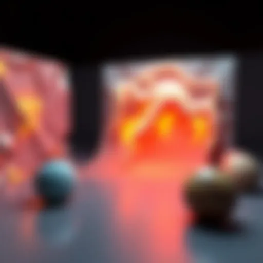A graphic showing the process of manipulating UV maps for visual effects shaders, with examples of textures applied to 3D models.