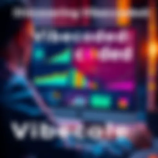 A person analyzing data with Vibecoded tool on a computer screen, showcasing graphs and charts