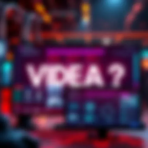 A graphic showing different video AI software interfaces with highlighted features for command execution