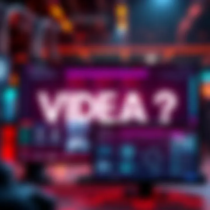 A graphic showing different video AI software interfaces with highlighted features for command execution