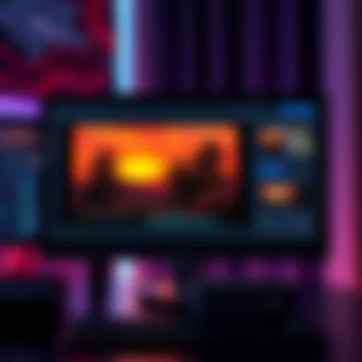 A computer screen displaying a video upscaling software interface with classic DVD footage being enhanced to high definition.