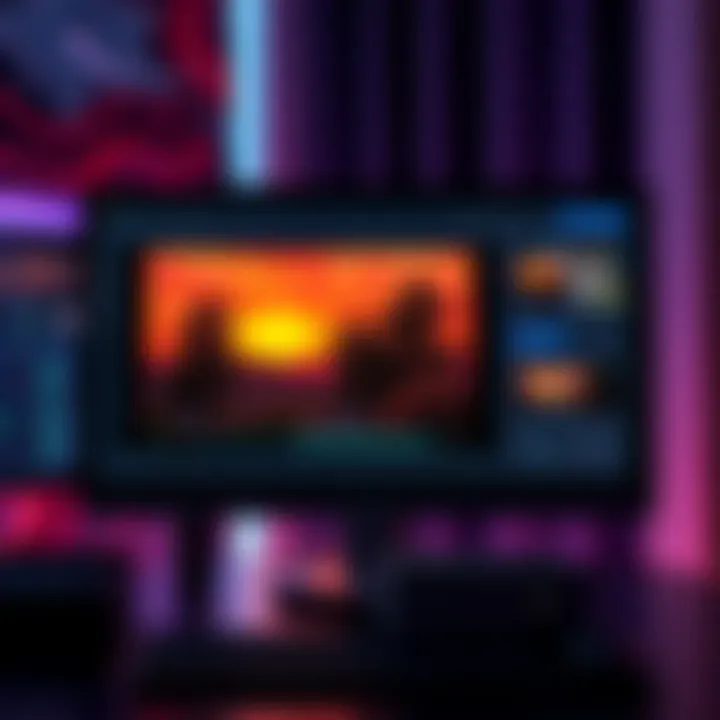 A computer screen displaying a video upscaling software interface with classic DVD footage being enhanced to high definition.