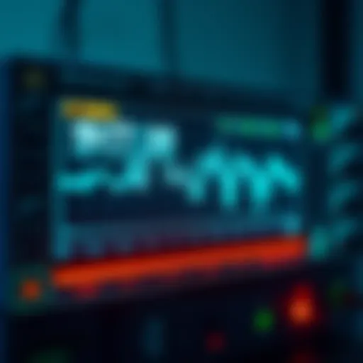 Video to Audio Conversion A display showing video frames being transformed into audio waveforms on an oscilloscope