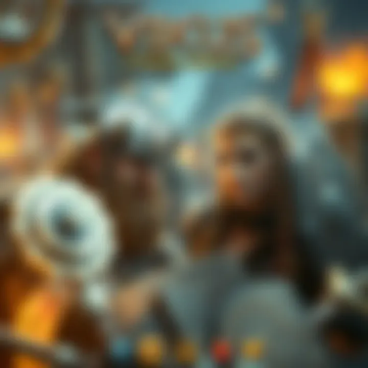 VIKUS Viking Heroes Bjorn the Berserker and Freya the Shieldmaiden in a Viking-themed battle scene with card elements