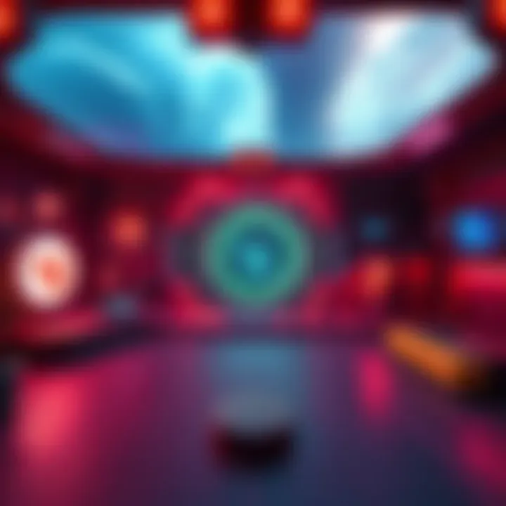 A digital environment showing a virtual set being built with Unreal Engine and other tools.