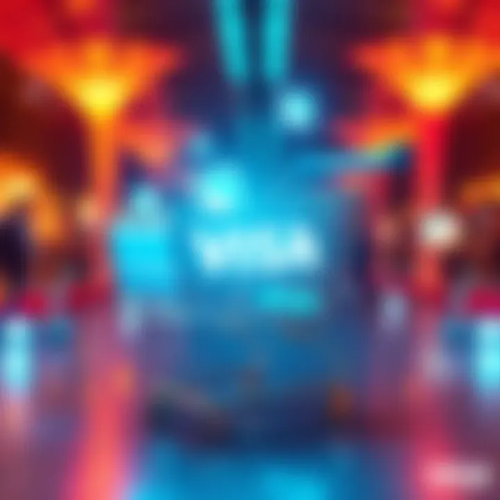 Illustration of a virtual shopping cart with Visa and ChatGPT logos, symbolizing seamless online payments.