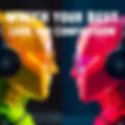 Side-by-side comparison of two visual options for people to vote on their favorite