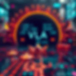 A graphic illustrating Visual Language Agents interacting with data, showing elements representing long and short-term memory storage.