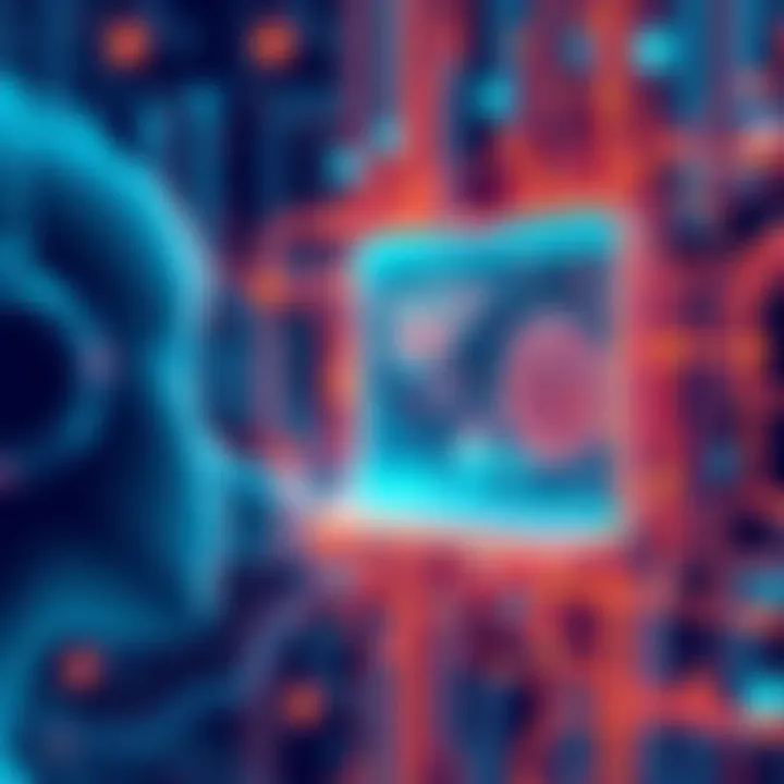 An illustration showing how voice interaction works alongside visual processing in artificial intelligence technology.